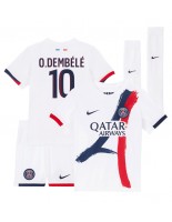 Paris Saint-Germain Ousmane Dembele #10 Vieraspaita Lasten 2024-25 Lyhythihainen (+ shortsit)